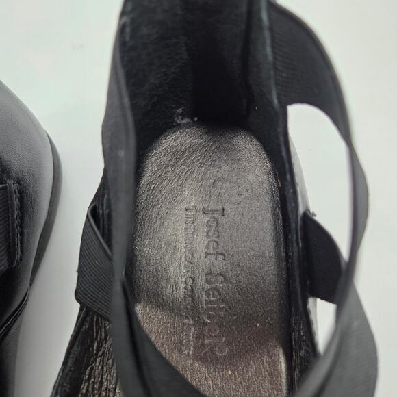 Josef Seibel women SZ 36 6 Black Leather Faye Flat Ballet Comfort Mary Jane - Picture 3 of 7